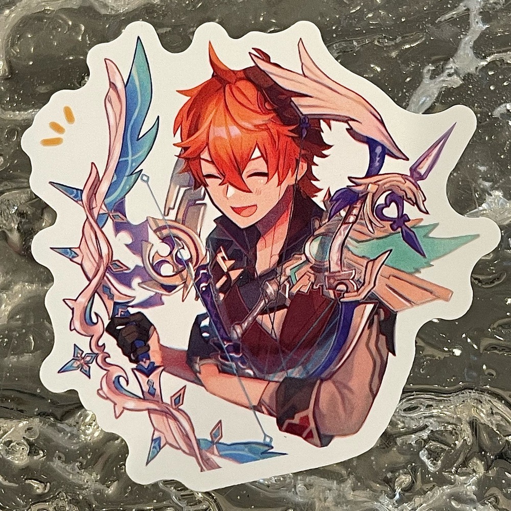 5/$10 Waterproof Vinyl Sticker: Genshin Impact- Tartaglia Childe